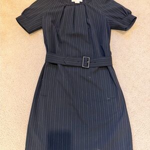 Michael Kors Navy Pinstripe Mini Dress